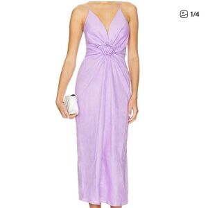 Linen Lilac Midi Dress